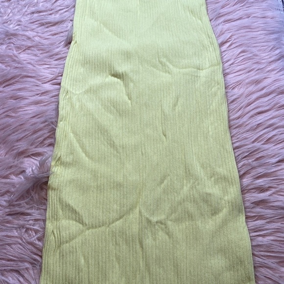 Zara Ribbed Stretch Neon Midi Dress - Picture 6 of 9